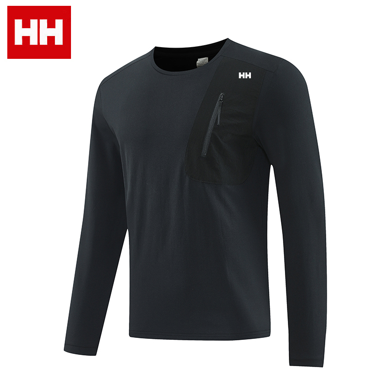 [Same Style as Wang Yibo] Hh 2026 New Autumn Style Quick-Drying Lightweight Comfortable Basic Round Neck Long-Sleeved T-Shirt for Men