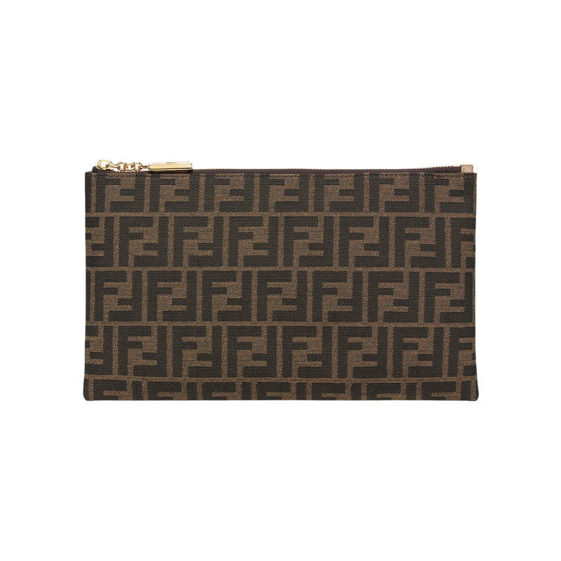 Fendi Tube Medium Flat Clutch Bag
