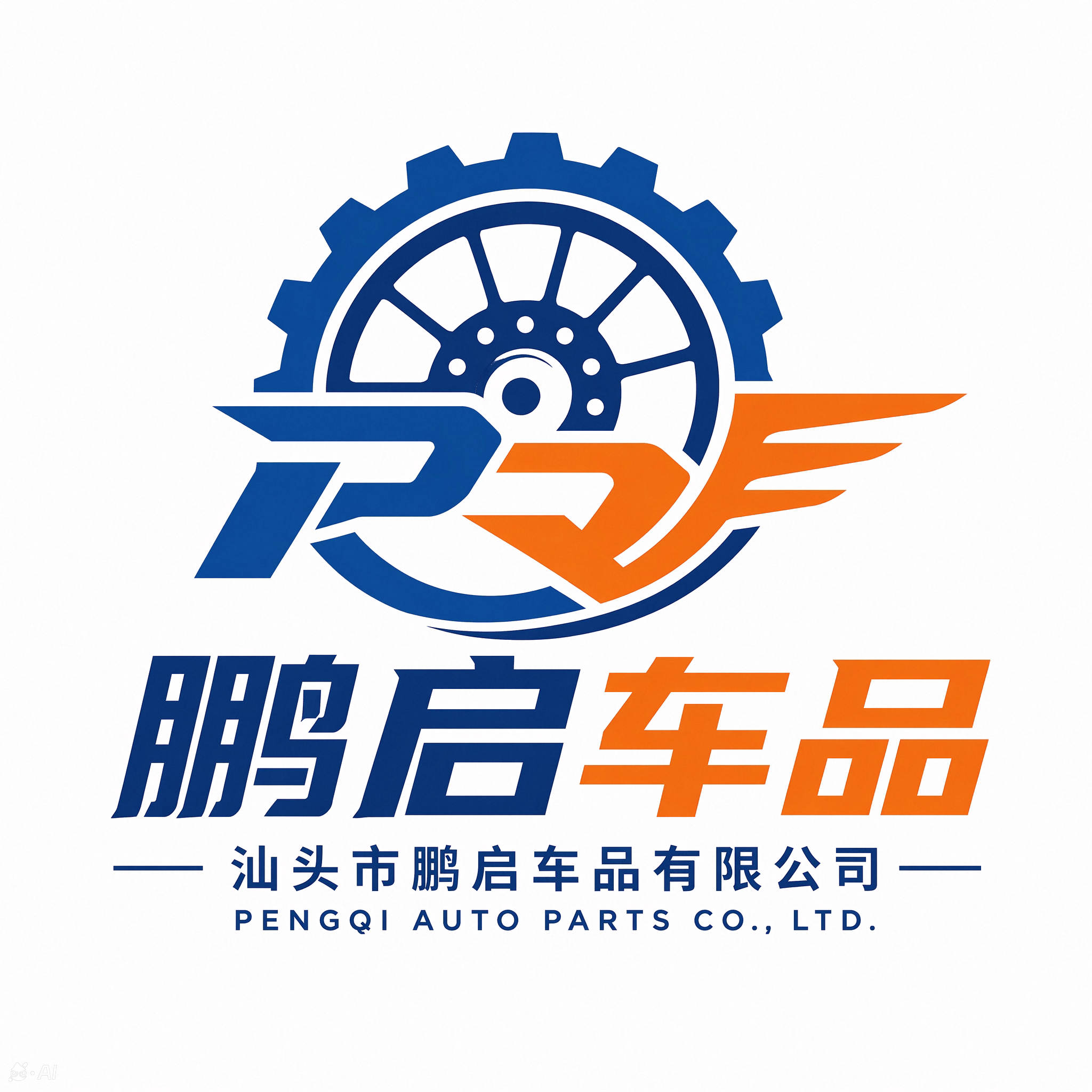 鹏启摩托专营店的LOGO