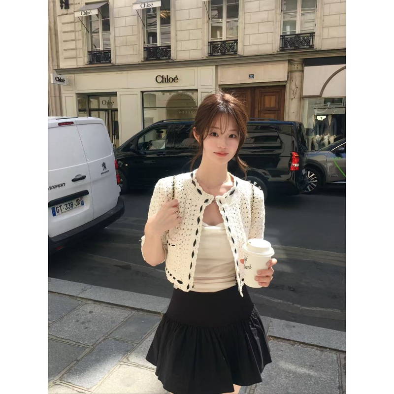 Vegetable "Stunning at First Sight" High-End Sophisticated Style Exuding Elegance Knitted Cardigan M26082003