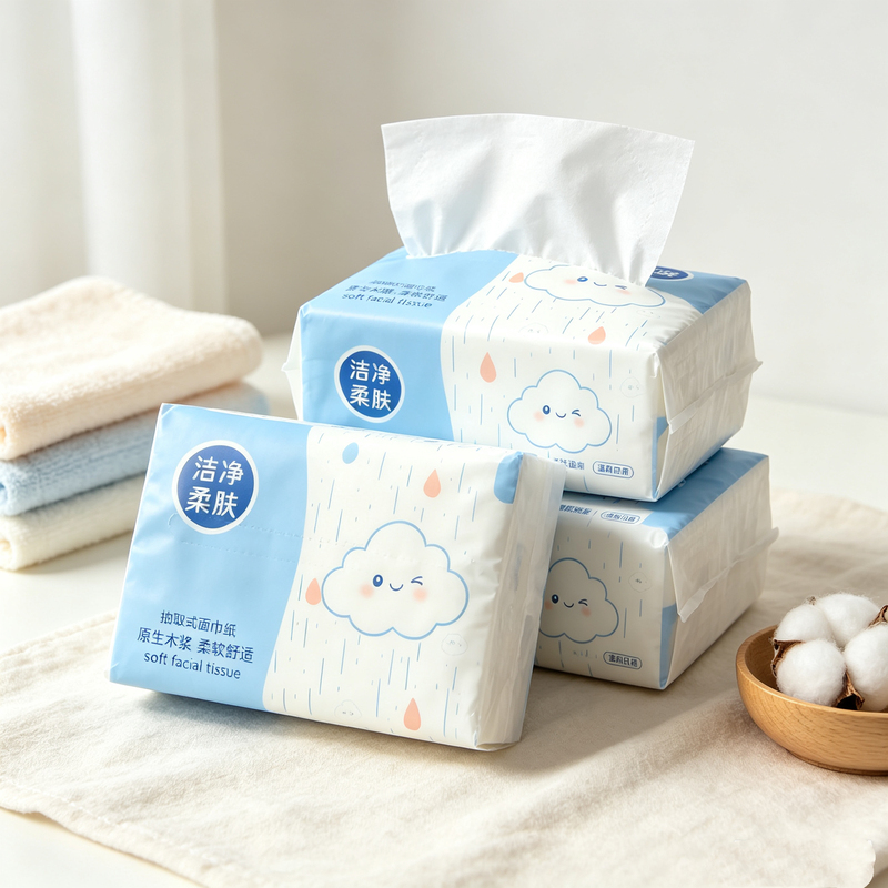 Daily Use Paper, Strong and Absorbent, Suitable for Wiping Hands, Commercial Use, Soft and Comfortable Tissue Paper, Made from Virgin Wood Pulp, Clean Napkins