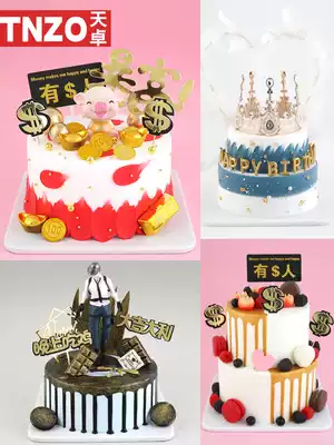 Tianzhuo simulation cake Model 21 new net red cartoon fruit powder piglet fake birthday cake window sample