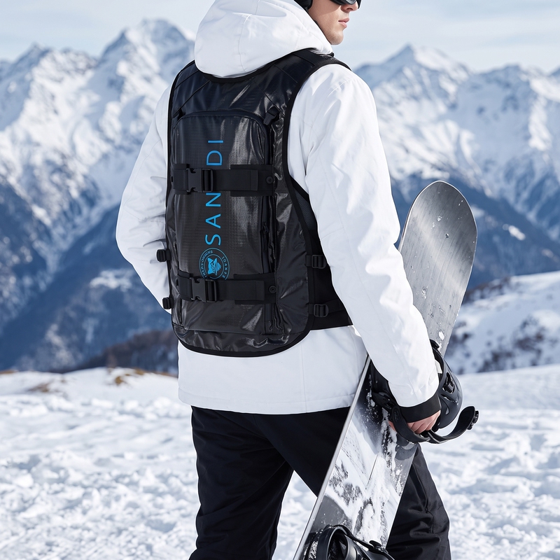 American-Style Ski Vest, Snowboard Mountaineering and Double-Board Ski Clothing, Protective Outdoor Ski Vest for Men and Women, Tactical Equipment American-Style Ski Vest, Snowboard Mountaineering and Double-Board Ski Clothing, Protective Outdoor Ski Vest for Men and Women, Tactical Equipment