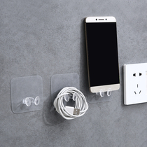 Plug Stick Hook Powerful No-Dent Stickless Wall Wall-mounted Socket Bracket Hook Power Cord Accommodating Fixation