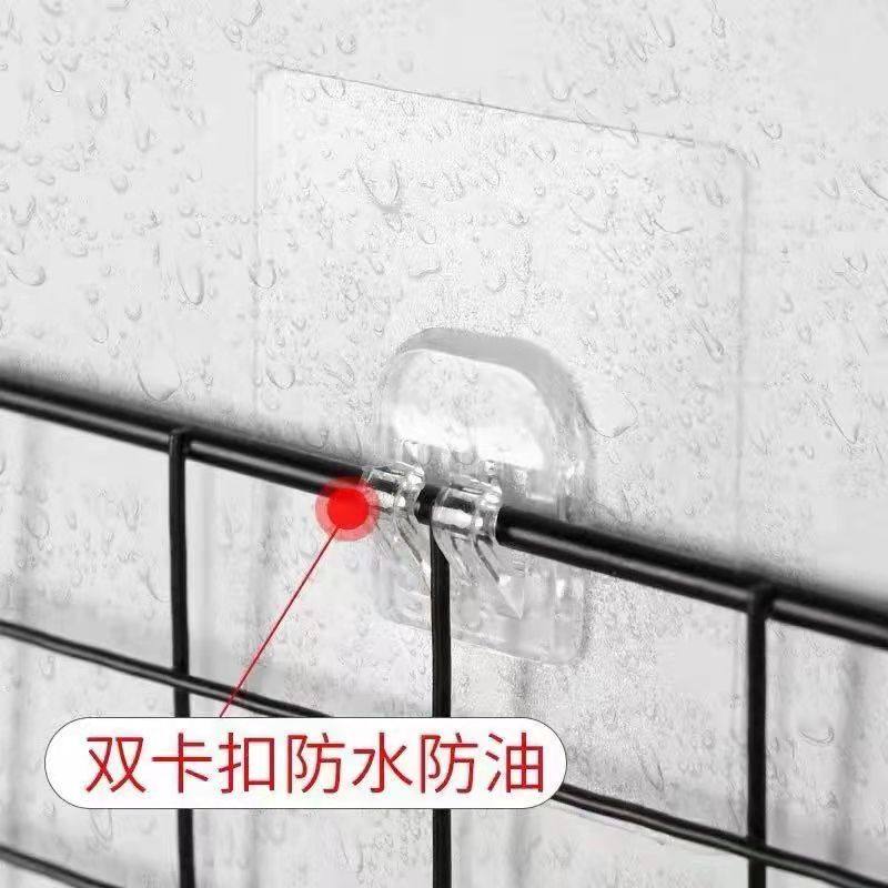 Traceless viscose claw buckle paste kitchen bathroom wrought iron rack patch buckle stainless steel wire special claw buckle