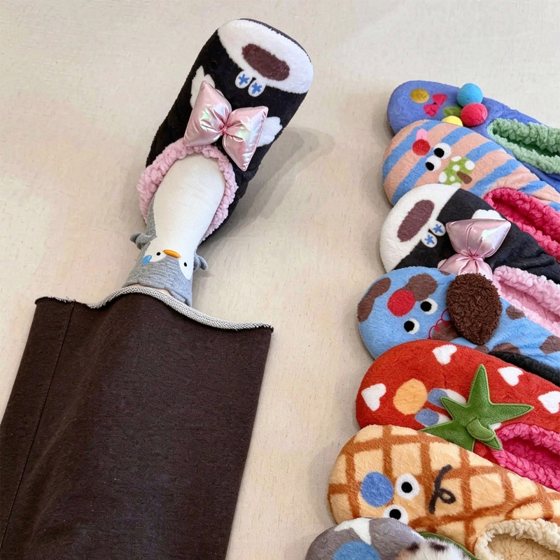 Funny Cartoon Three-Dimensional Big-Eared Floor Socks for Women, Autumn and Winter Fleece-Lined, Thickened, Warm, Non-Slip Home Cotton Slippers Funny Cartoon Three-Dimensional Big-Eared Floor Socks for Women, Autumn and Winter Fleece-Lined, Thickened, Warm, Non-Slip Home Cotton Slippers