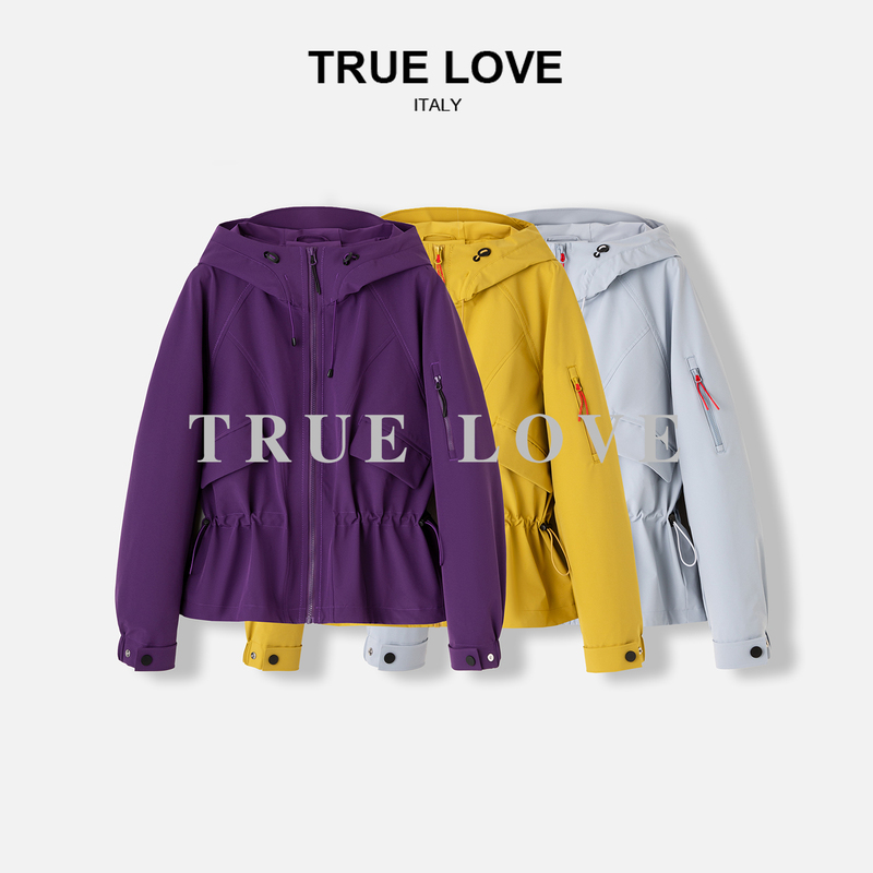 【True Love】Lightweight Three-Proof Hooded Waist-Cinching Outdoor Sports Jacket Td3C9112374A