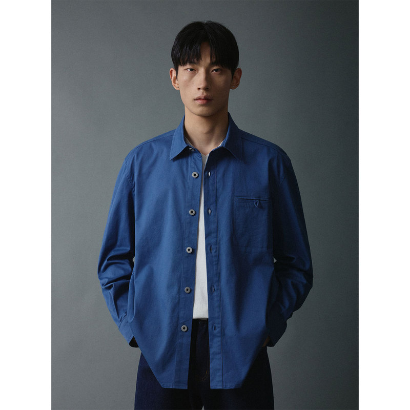 Kansue / Italian Imported High-Density Cotton Washed and Brushed Vintage Workwear Lapel Shirt Jacket Kansue / Italian Imported High-Density Cotton Washed and Brushed Vintage Workwear Lapel Shirt Jacket