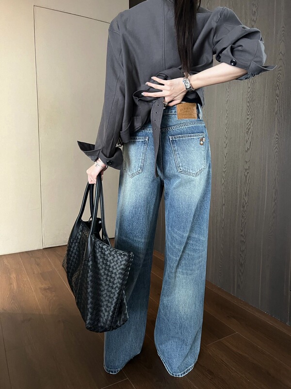 Joie Sense【Fashionista's Must-Have】68565 Buyer's Order Style Purple Label High-Waisted Straight-Leg Jeans Joie Sense【Fashionista's Must-Have】68565 Buyer's Order Style Purple Label High-Waisted Straight-Leg Jeans