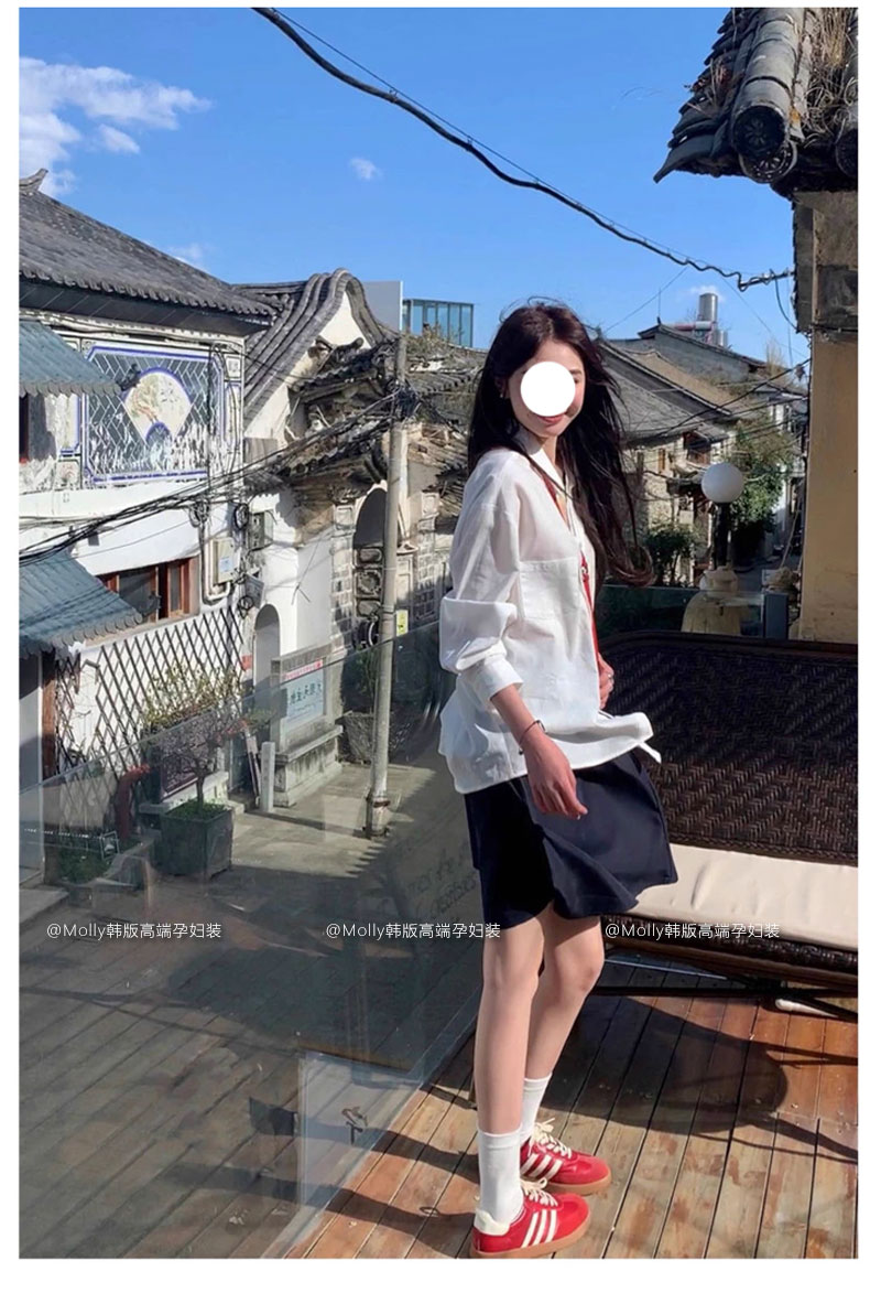 孕妇日系学院风半身裙子夏季薄款时尚显瘦百搭慵懒蓬蓬裙a字中裙 — 16