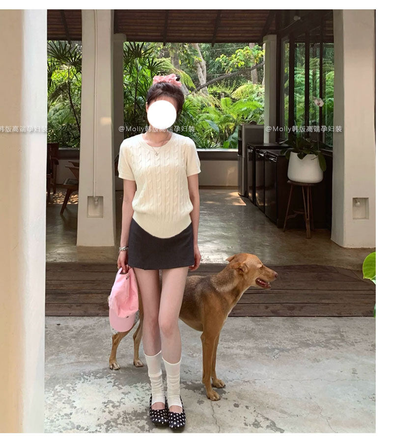 孕妇灰色西装包臀短裙春秋季外穿韩系显瘦A字半身裙不勒肚子裙子 — 14