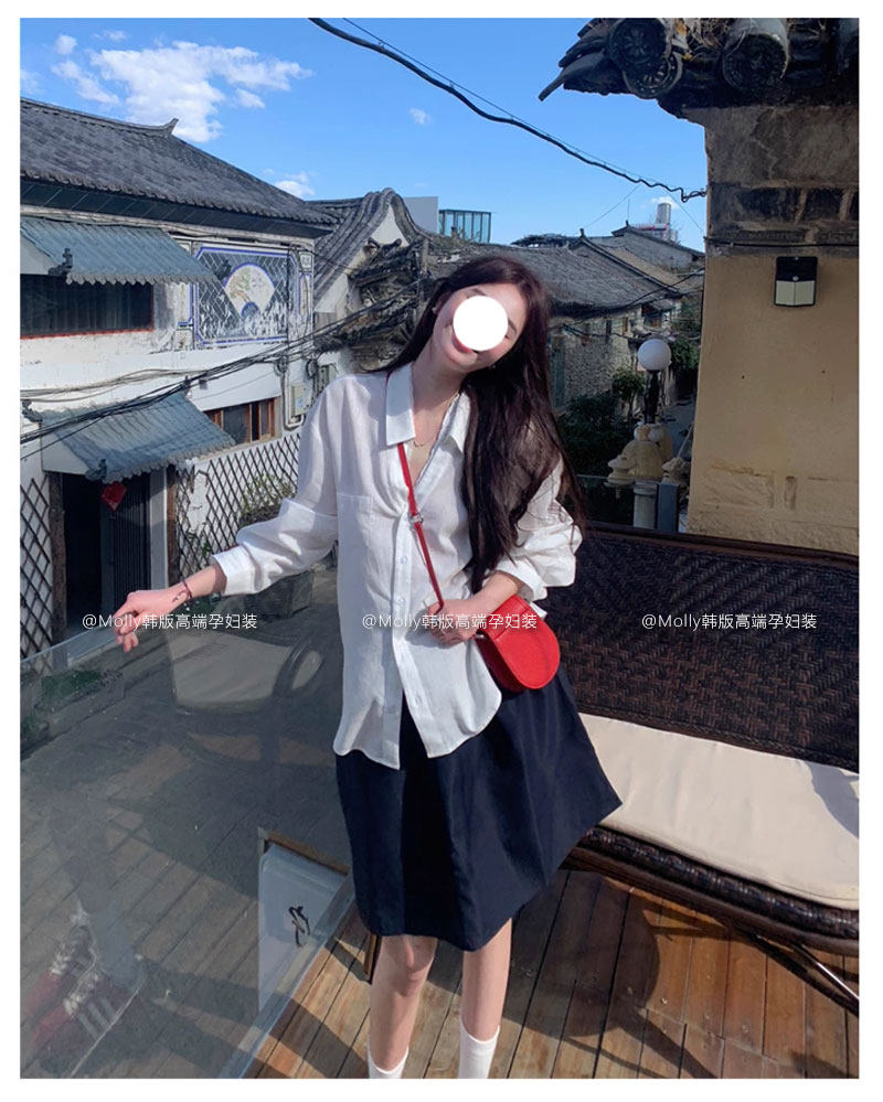 孕妇日系学院风半身裙子夏季薄款时尚显瘦百搭慵懒蓬蓬裙a字中裙 — 18