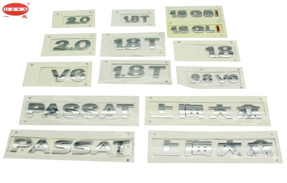 The old Passat B5 will command the new field 1.8T 2.0 rear letter logo car affixed with English logo, rear plate and rear logo
