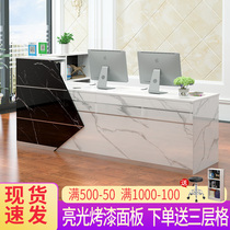 Cashier shop Small front desk Reception desk Simple modern beauty salon Commercial counter Clothing store Company bar