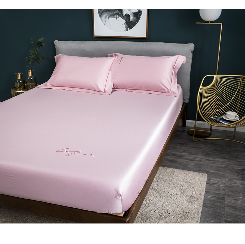 60 chiếc giường bằng vải satin Tấm trải giường bằng vải cotton dài chủ yếu Simmons bọc nệm một mảnh 1,8m tấm thêu gạo - Trang bị Covers Mua ga phủ giường