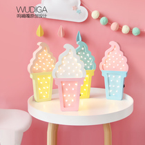 Styling Decorative Pendulum Atmosphere Light Children House Shooting Props Prototype Board Room Swing small night light Lighting woody INS