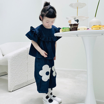 Pro-Zika Imakokoni girl child Xia 2021 new blouse pants 21628 cute pure cotton baby
