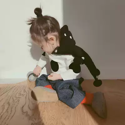 Original cotton casual top men and women children's clothing imakokoni white sports leisure pullover long sleeve autumn and winter 0030