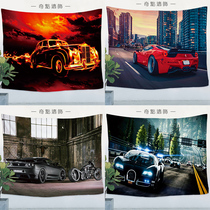 Hanging cloth background cloth custom hanging flag bar decoration poster dormitory industrial wind studio cool car