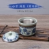 A5 Blue and Blue Melamine Soup Cup Thức ăn nhanh Thực tế Kung Fu Giả Bộ đồ ăn bằng sứ Tách Hấp Trứng Hầm Thức ăn nhanh Nhà hàng Soup Bát nhựa có nắp - Đồ ăn tối Đồ ăn tối