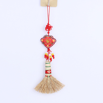 Yixinfang Sorghum seedling baby ward off evil spirits and scare small broom Mini broom Bedside sleep protection Small broom pendant