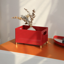 Wedding New Year Collation Box Wedding Living Room Containing box Cosmetic Powder Brush Containing barrel minimalist retro first decorated box