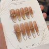 Lord of the Rings Purely Handmade Wearable Nails, Cat Eye Nail Art and Diamond Ring, Whitening, Pure Desire, Light Luxurious and Exquisite Manicure
