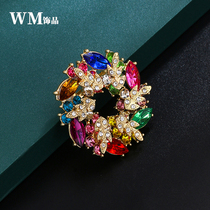 Floral ring brooch Delicate Pins Days Ensemble Cute Floral Breasts Suit Qipao Shirt 100 Hitch Creative Accessories Elegance