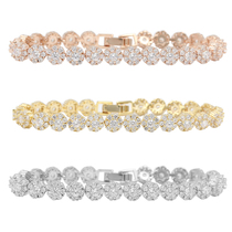 2021 new bracelet female European and American cross-border micro-inlaid zircon chain simple fashion flower jewelry chain