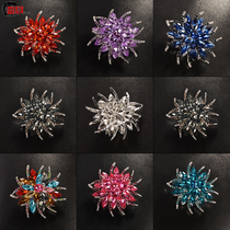 Acrylic brooch Exaggerated Atmosphere Chest Flowers Bauhinia Flower Pins Fashion Clothes Fixed Accessories Watercrystal Ornaments