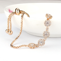 New diamond-studded zircon bracelet female fashion simple ins personality niche design student girlfriends adjustable bracelet