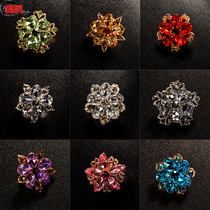 Mini brooch summer corsage Japan and South Korea crystal summer small pin dress shirt small buckle pin womens jewelry