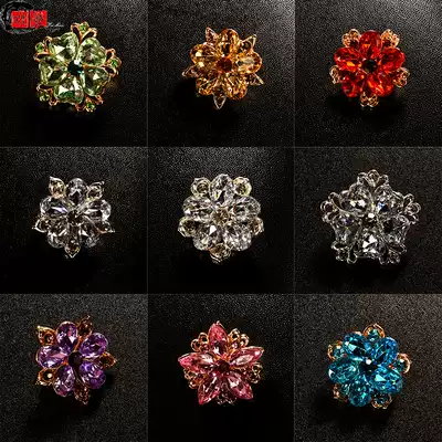 Mini brooch summer corsage Japan and South Korea crystal summer small pin dress shirt small buckle pin women's jewelry