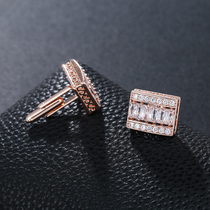 High Gear Fashion Zircons Stone Cuff Buttons Mens Sleeves Buttoned Cuff Shirts Neckline Clothing Decorative Buttons Male And Female Universal