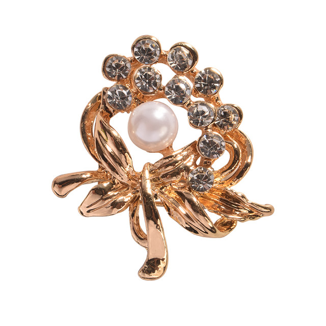 Pearl rhinestone brooch, pin fixed ເສື້ອ, ອຸປະກອນເສີມ, ສ່ວນບຸກຄົນ niche corsage fixed pin