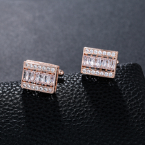 High-grade fashion zircon cufflinks mens dress cufflinks cufflinks men and womens versatile