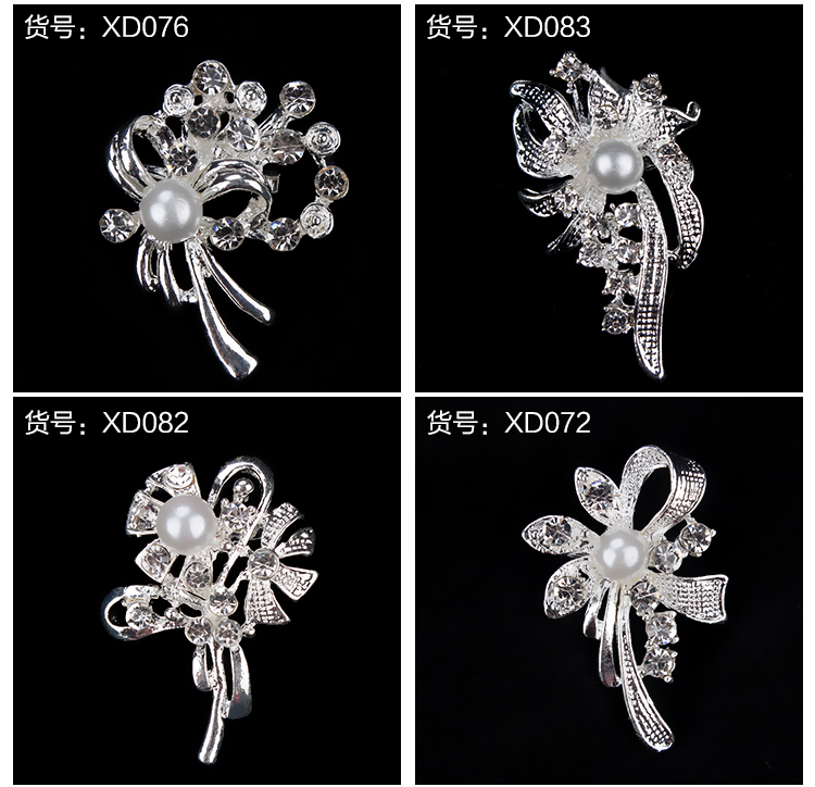 Thời trang Hàn Quốc ngọc trai rhinestone trâm bầu không khí bạc khăn choàng hoang dã khóa trâm trang sức Hàn Quốc thời trang nữ phù hợp hoa cài áo