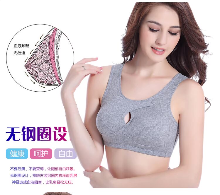 [Đặc biệt hàng ngày] chống sốc không có vòng thép cotton áo ngực ngủ tụ tập chống chảy xệ kích thước lớn đồ lót nữ thể thao quần lót ren