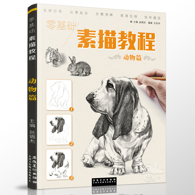 Genuine zero-based sketch tutorial Animal article hand-drawn sketch book Animal copy template Zhao Jinfei prepared real sketch book Beginner self-taught painting techniques Adult self-taught pencil hand-drawn cute pet cat album