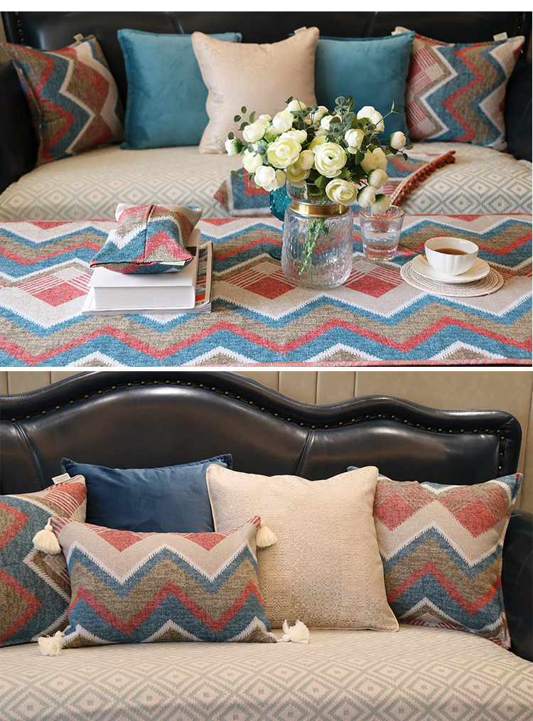 Hiện đại tối giản Mỹ gối sofa sọc phòng khách trở lại đệm gối gối gối không có tùy chỉnh cốt lõi - Trở lại đệm / Bolsters goi tua lung