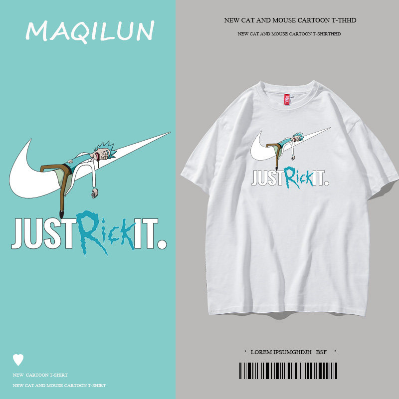 MAQILUN MAQILUN joint trend port wind summer T-shirt short-sleeved couple T-shirt men's ins loose wind