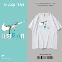 MAQILUN MAQILUN joint trend port wind summer T-shirt short-sleeved couple T-shirt mens ins loose wind