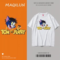 MAQILUN Tom joint mens t-shirt short-sleeved loose cotton pop brand couple half-sleeve pop top