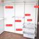 AA column open metal cloakroom white mesh storage rack wardrobe hanging clothes support arm bracket round pipe hook set