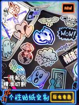 Waterproof laser sticker custom special-shaped die-cut cartoon anime star chasing goo card hand account DIY self-adhesive custom ins