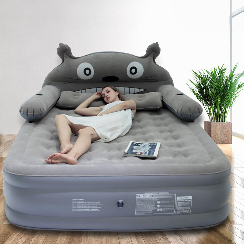 Inflatable bed Home single double air mattress bed inflatable lazy bed cartoon cute air mattress portable single folding bed