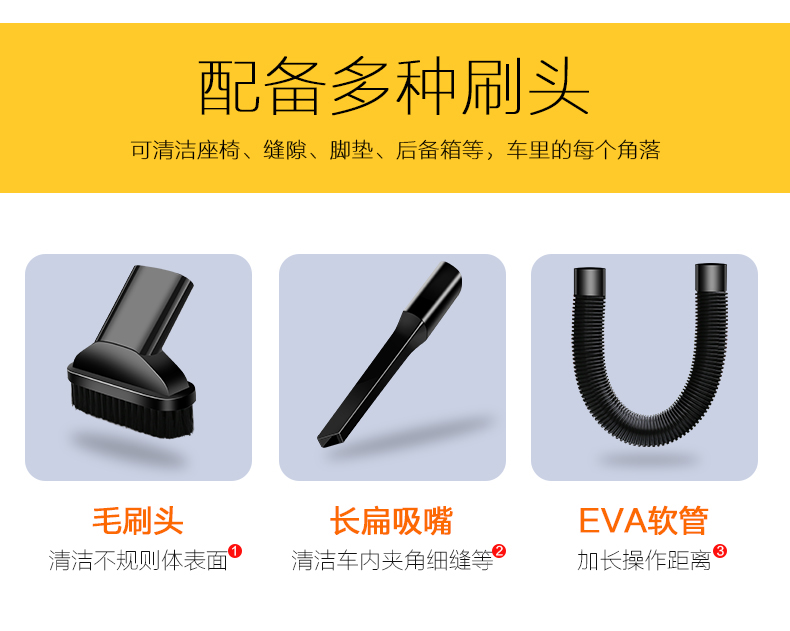 Máy hút bụi không dây sạc điện xe hơi chuyên dụng xe gia đình kép sử dụng xe mini nhỏ với mong muốn - Âm thanh xe hơi / Xe điện tử máy hút bụi ô tô xiaomi