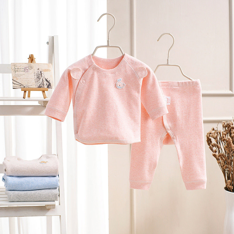Neonatal underwear suit pure cotton 0 March male and female baby autumn sweater baby clothes spring and autumn boneless pajamas