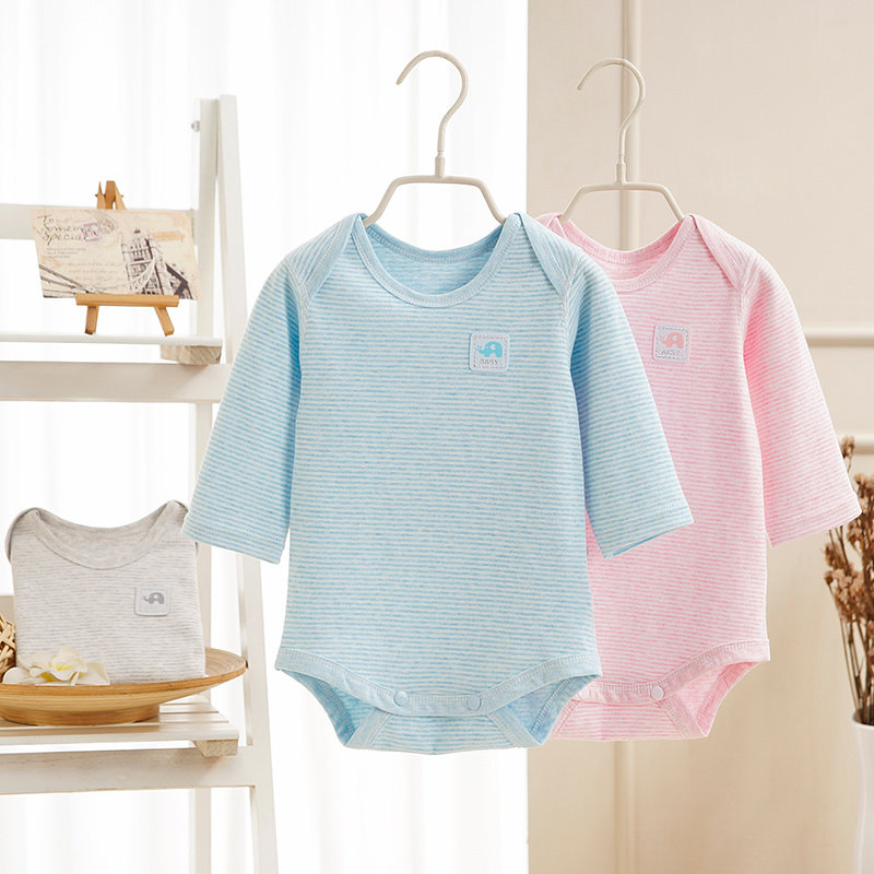 Baby Pure Cotton Long Sleeve Triangle Harater Newborn Conjoined Clothes Spring Autumn Baby Bag Farting Summer Pyjamas-Taobao