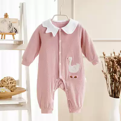 Baby jumpsuit autumn and winter cotton warm newborn clothes 0-3 month 6 baby out of clothing climbing clothes cotton jumpsuit